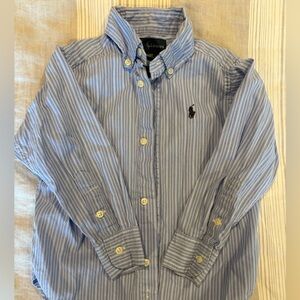 Ralph Lauren Light Blue Pinstripe Shirt- 2T